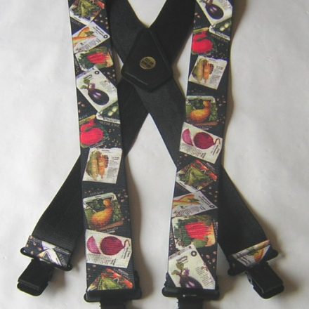MENS BRACES GARDENING SEEDS PACKETS ON BLACK