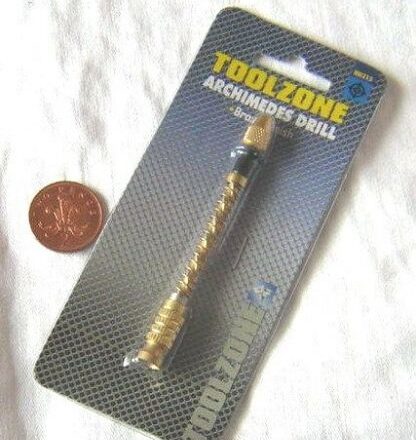 ARCHIMEDES DRILL BRASS FINISH MICRO BITS MODELMAKING CRAFT MODEL