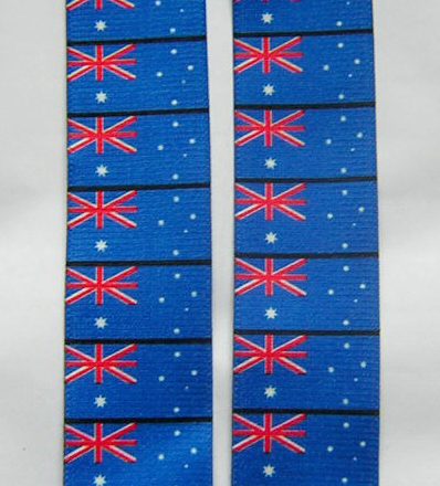 MENS BRACES AUSTRALIAN FLAG ON BLUE
