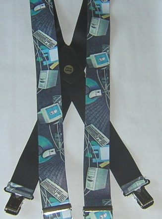 MENS BRACES COMPUTER PC ON BLACK