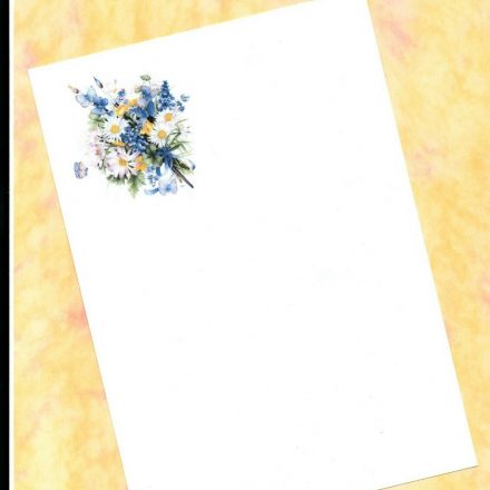 WRITING PAPER SET DAISY FLOWER BOUQUET 10 A5 SHEETS 10 C6 ENVELOPES