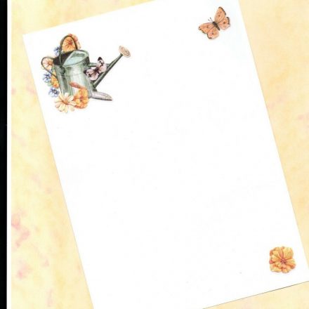 WRITING PAPER SET GARDEN WATERING CAN 10 A5 SHEETS 10 C6 ENVELOPES