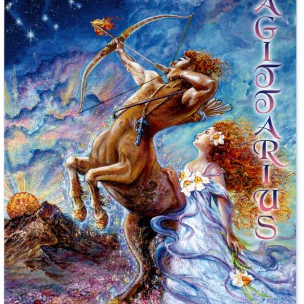 JOSEPHINE WALL FANTASY ART ZODIAC SAGITTARIUS GREETING CARD - NOV 23 to DEC 21