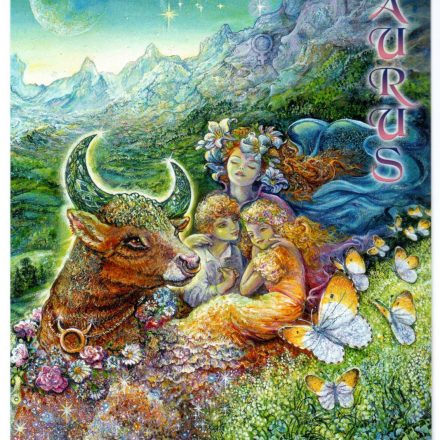 JOSEPHINE WALL FANTASY ART ZODIAC TAURUS GREETING CARD - APR 21 to MAY 21