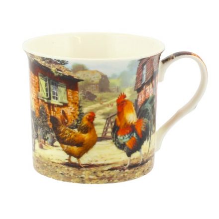 COCKEREL AND HEN MUG GIFT BOXED