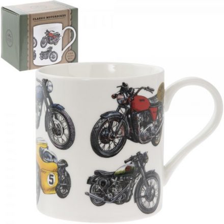CLASSIC MOTORBIKES FINE CHINA MUG GIFT BOXED