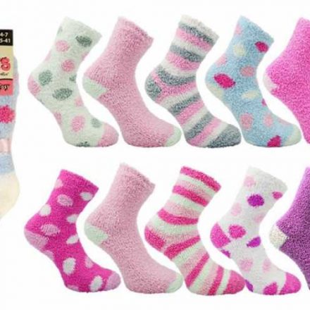 Ladies Co-zees Insulated Acrylic Thermal Bed Socks, 1 Pair Size 4-8