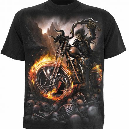WHEELS OF FIRE SKULL GUITAR ROCK T SHIRT XL FRONT & BACK DESIGN