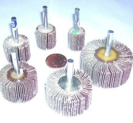 7/8" x 1" FLAP WHEEL DISC 80grit SANDING ABRASIVE FOR DRILL 6MM SHANK