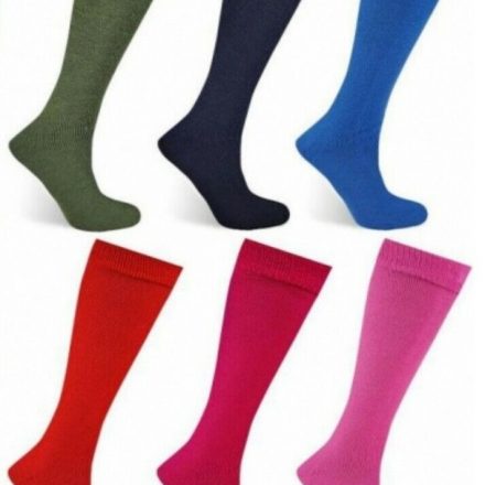 LADIES BLACK LONG WELLINGTON BOOT SOCKS SIZE 4 - 8