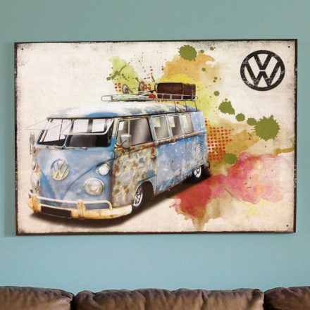 VW VOLKSWAGEN CAMPERVAN AGED GRUNGE METAL SIGN