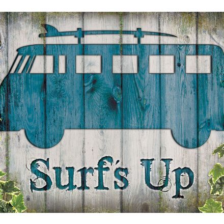 VW VOLKSWAGEN CAMPERVAN SURFS UP METAL SIGN