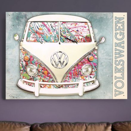 VW VOLKSWAGEN CAMPERVAN SPLATTER METAL SIGN