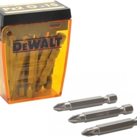 DeWALT 15 PACK PZ2 POZI 50mm SCREWDRIVER BITS SET CROSS STEEL