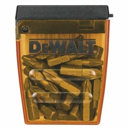 DeWALT 25 PACK PZ2 POZI 25mm Screwdriver Bits Set Cross Steel