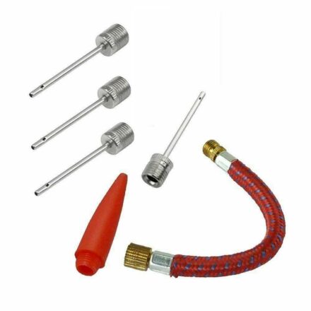 6pc Bicycle Pump Adaptor Accessory Kit Set Needle Valve Connector