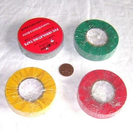 YELLOW PVC ELECTRICAL INSULATION TAPE 19MM X 33M