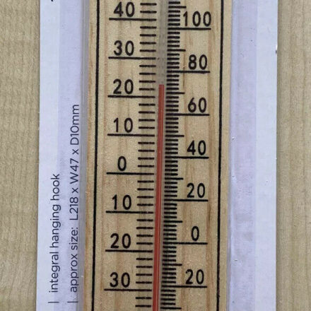 LARGE WOODEN THERMOMETER FOR GARDEN HOME ETC