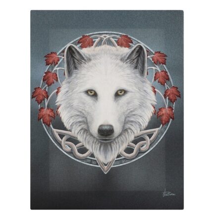 WOLF WOLVES GUARDIANS OF THE FALL AUTUMN CANVAS WALL PICTURE PLAQUE
