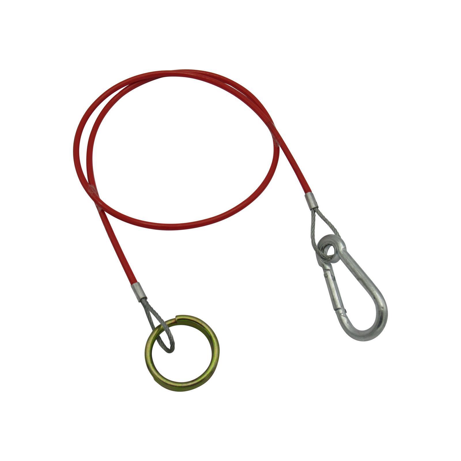 Red Trailer Break Away Safety Cable PVC Hook and Ring | FUM Tools
