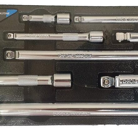 9PC 3/8" 1/4" 1/2" DRIVE WOBBLE EXTENSION BAR SOCKET RATCHET SET SS146