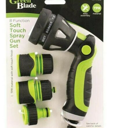 8 FUNCTION SOFT TOUCH GARDEN SPRAY GUN SET